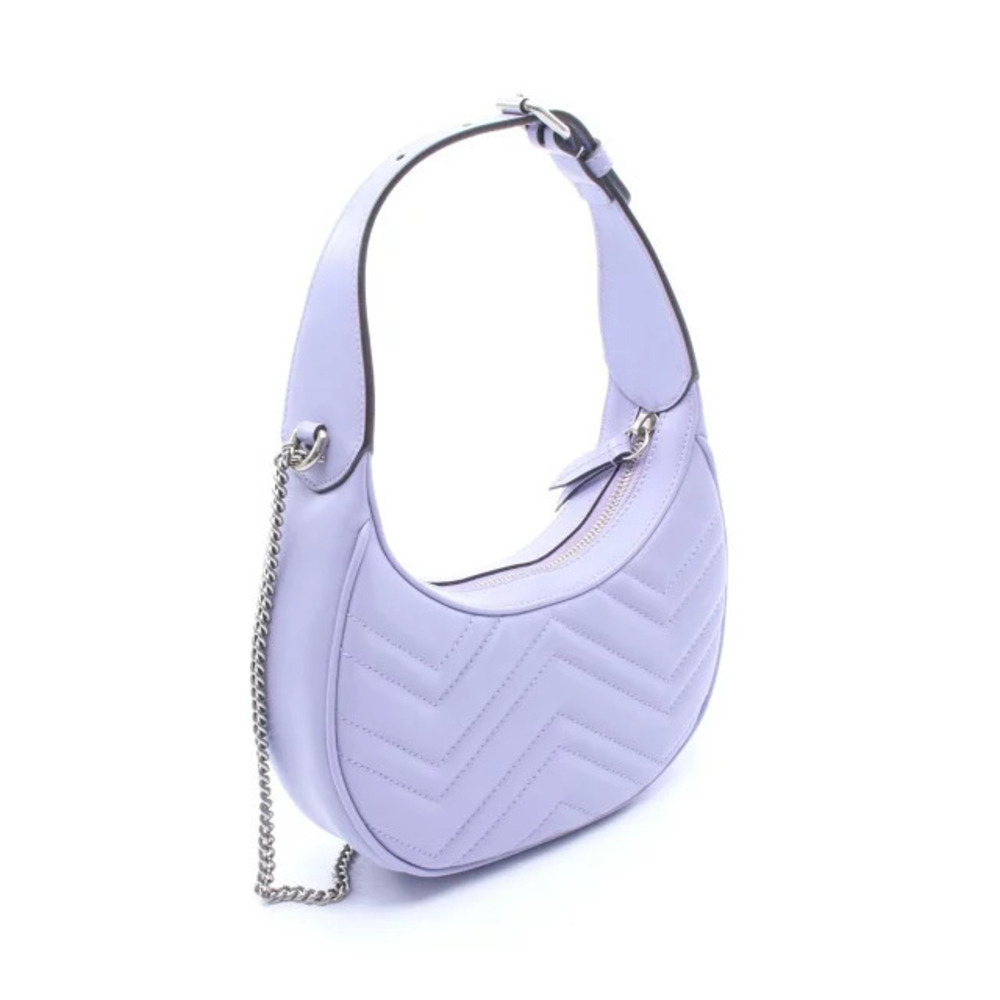 Gucci Purple Leather GG 2way Marmont Handbag
